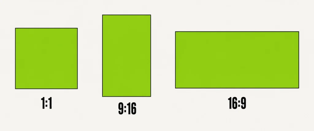 Export sizes for how to use brat generator: square, vertical and widescreen brat image shapes