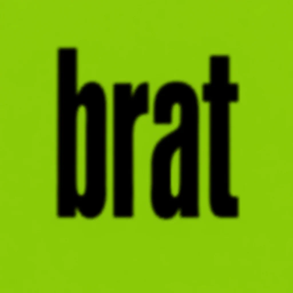 Example for how to use brat generator: black lowercase brat text on a brat-green background