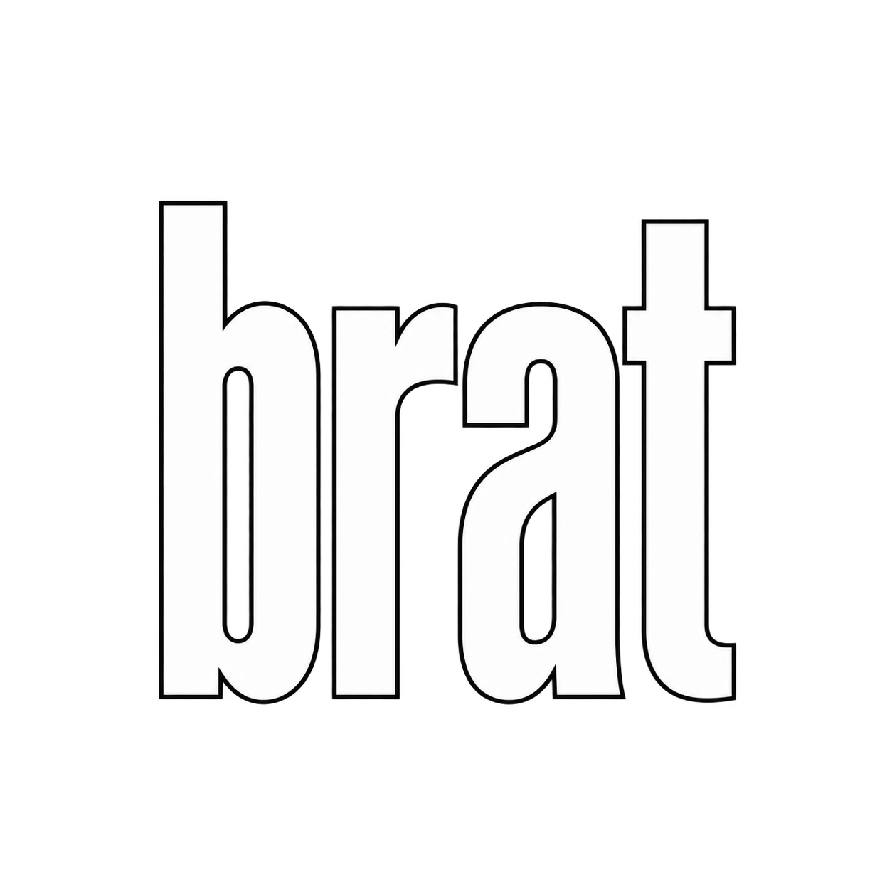 Brat generator white text on a transparent background for brat generator white images